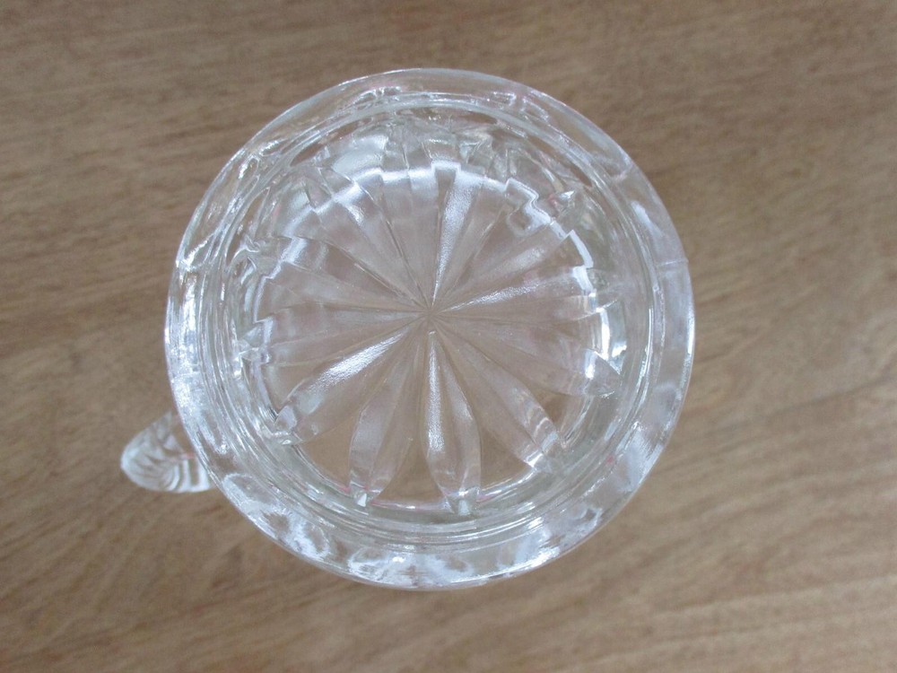 EAPC Anchor Hocking Clear Glass Pitcher Creamer 12 oz Capacity Pineapple Pattern