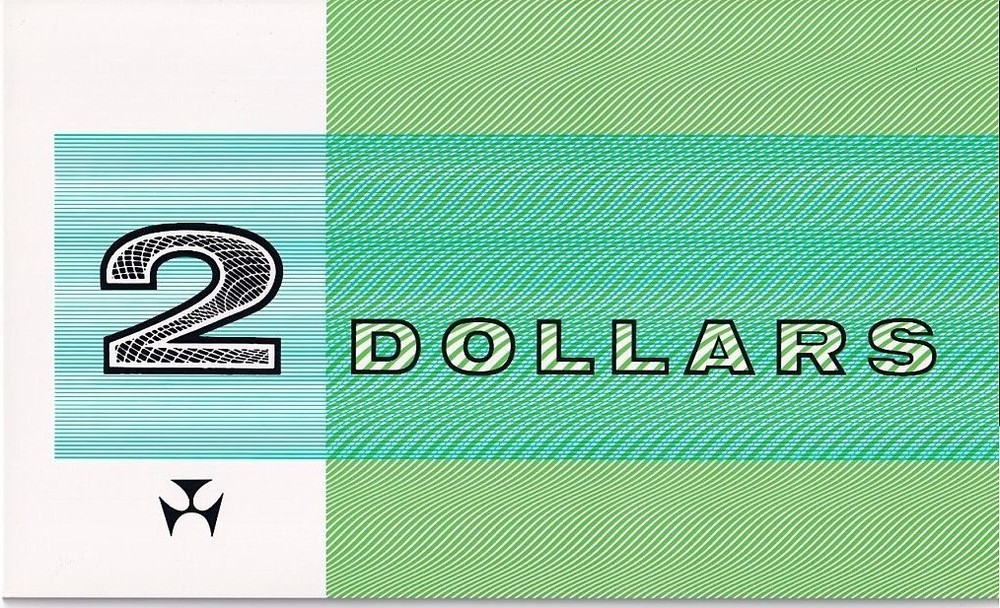 BANKNOTE AUSTRALIA: 1988 $2 PAPER NOTE IN GREEN COLLECTOR FOLDER.