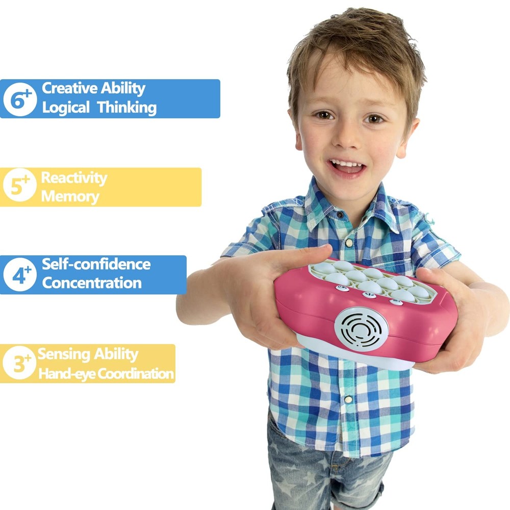 Intoypad Pop The Target! Handheld Speed Push Game Machine: A Fun Medium, Pink