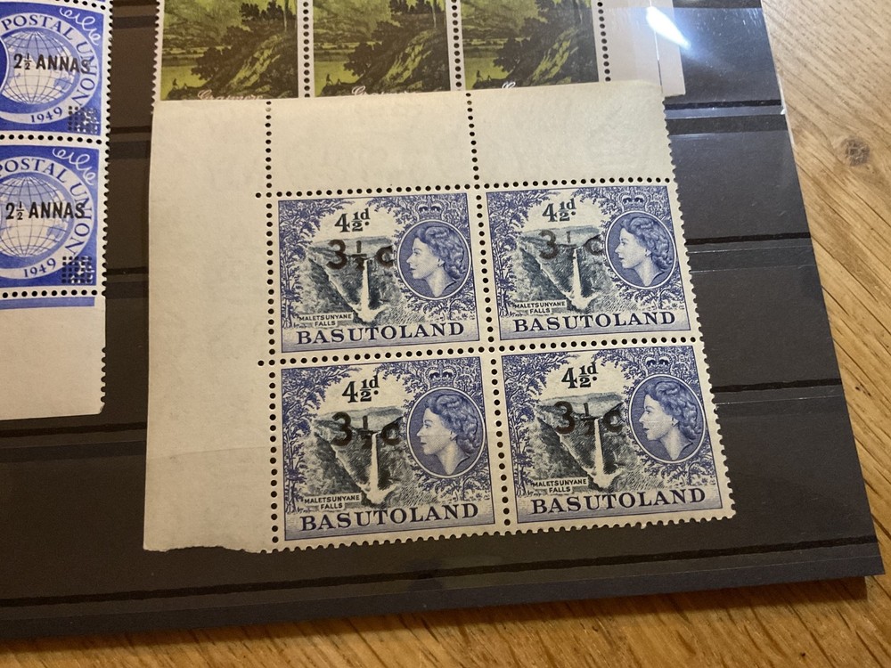 Bahrain Basutoland & GB mint never hinged blocks stamps B2506