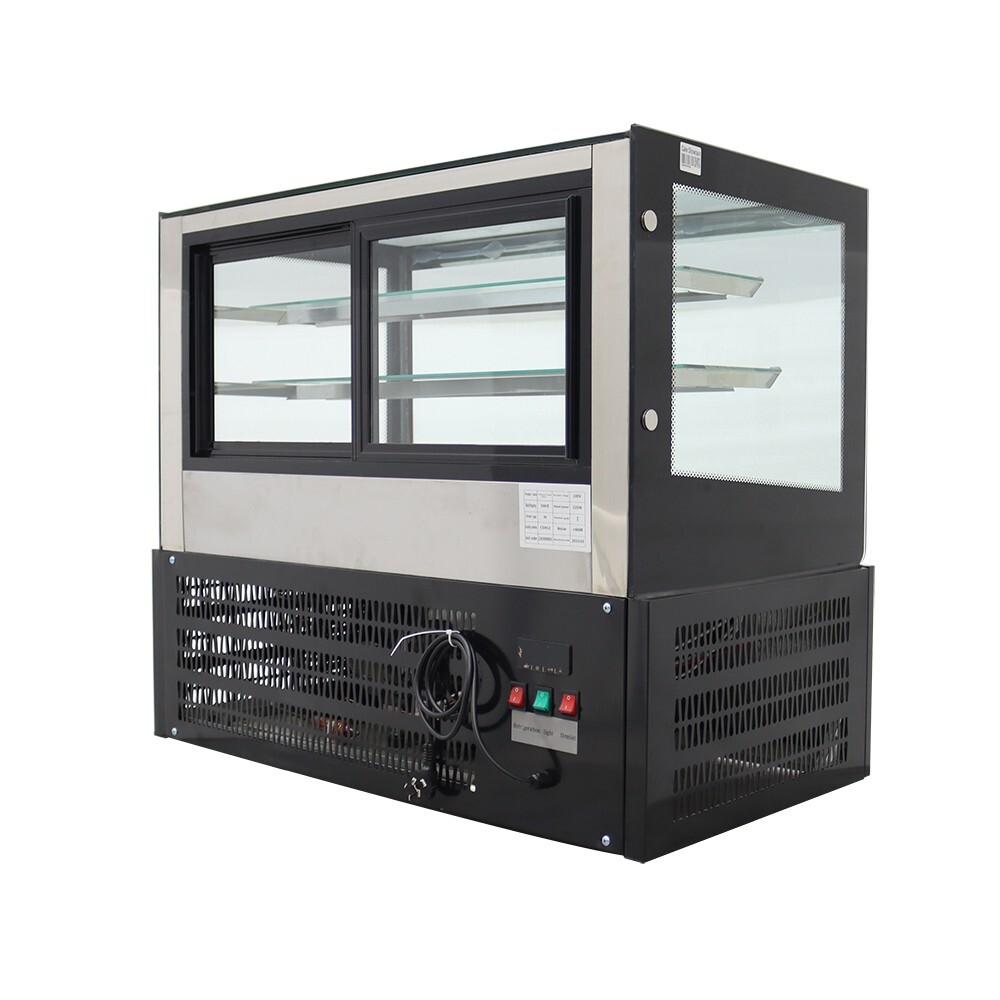 Desktop Refrigerated Cake Display Cabinet 3 Layers Showcase 220V LED Lighting
