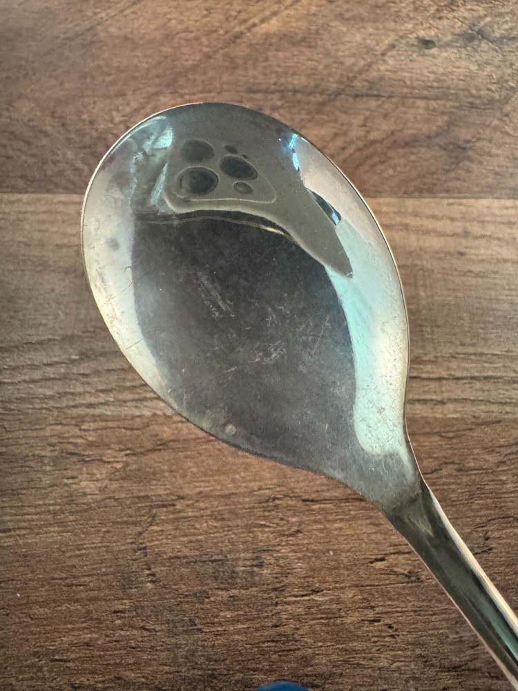 Sheffield England Silverplated Salad Serving Spoon Unknown Pattern
