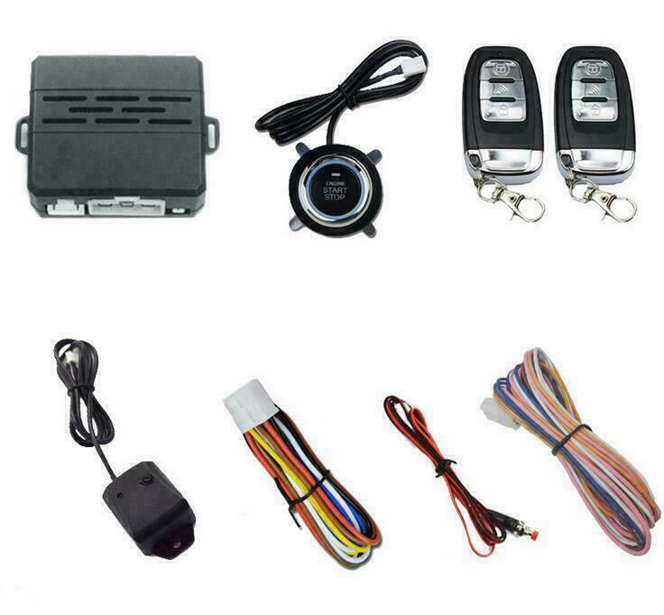 Car Auto Alarm System Security Vibration Alarm Ignition Engine Start Push Button