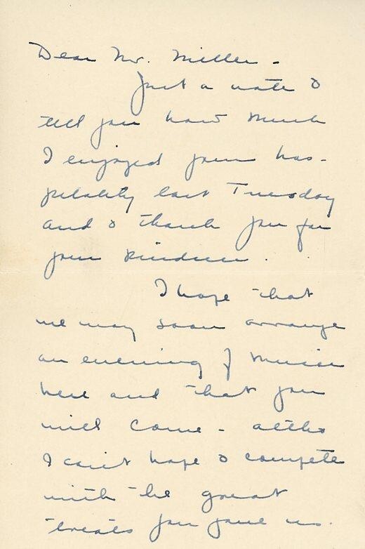 Frances Blaisdell- Handwritten Signed Letter