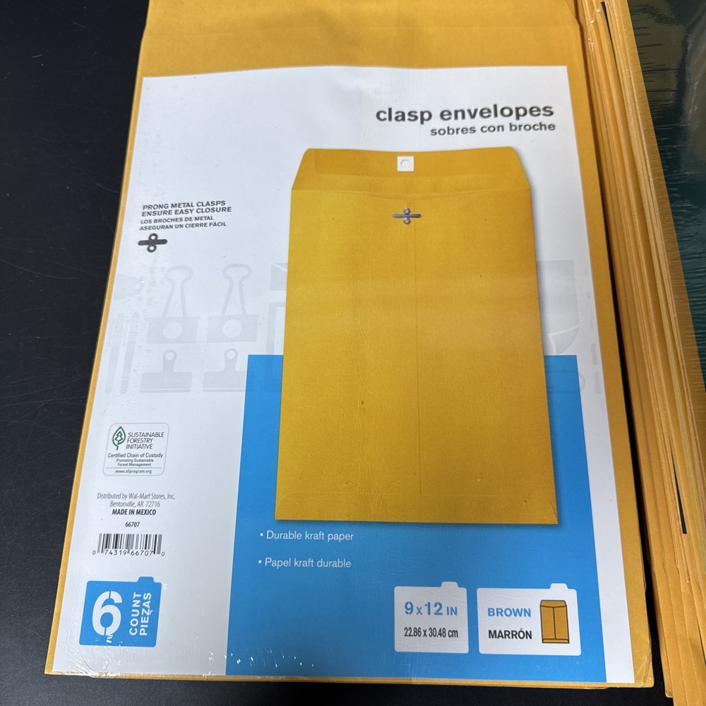 Kraft Mailing Envelopes - Size: 9”x12” / Lot 168pcs, *5