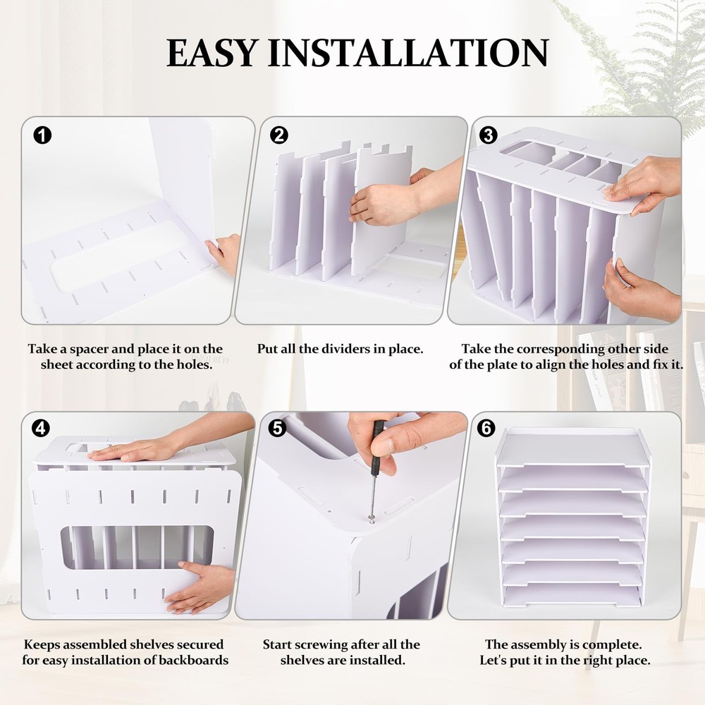 CELSOL Vinyl Roll Holder, Countertop Cabinet Storage White