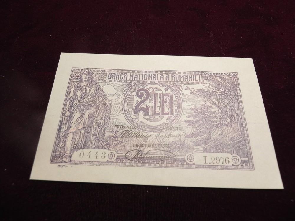 ROMANIA  2 LEI 17.7.1920  UNC  I2976