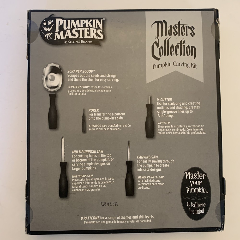 Pumpkin Masters Masters Collection Pumpkin Carving Kit, 5 Tools, Pattern Oty.2