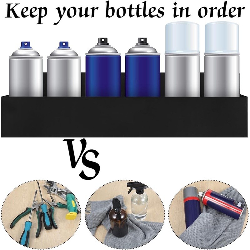 Magnetic Spray Can Holder 4 Pieces Workshop Organizer Aerosol Storage Solution