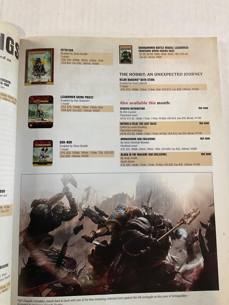 Games Workshop White Dwarf Magazine August 2013 Warhammer Lizardmen UK