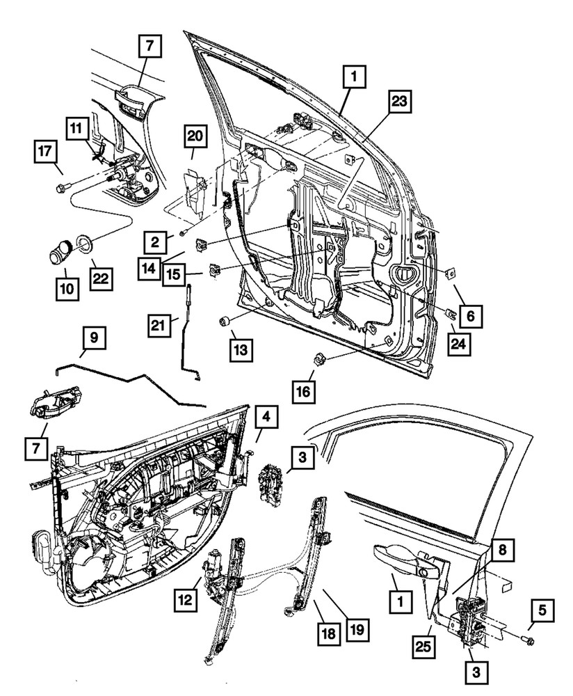 Genuine Mopar Outside Handle To Latch Link Right 5160324AB