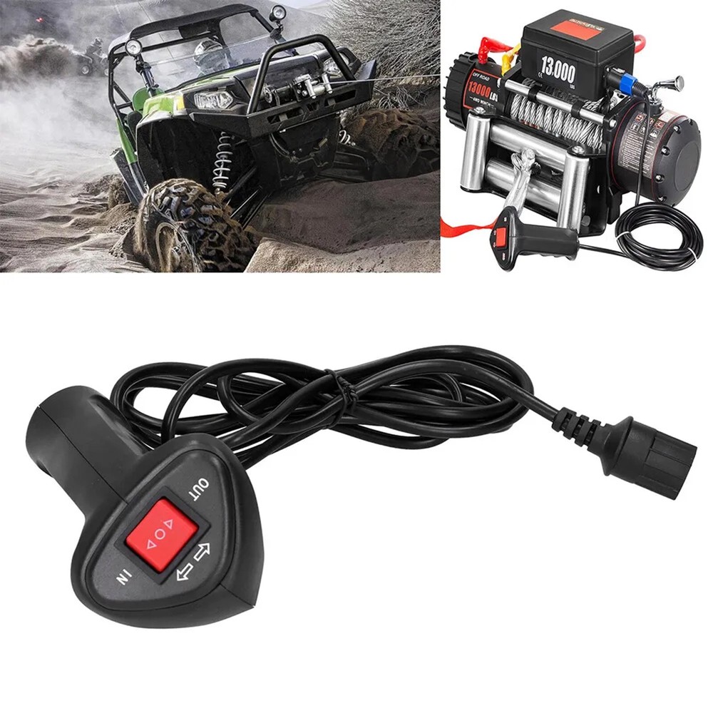 Electric Winch Remote Control Controller Winch Corded 9.2ft Universal Hand Cabzo