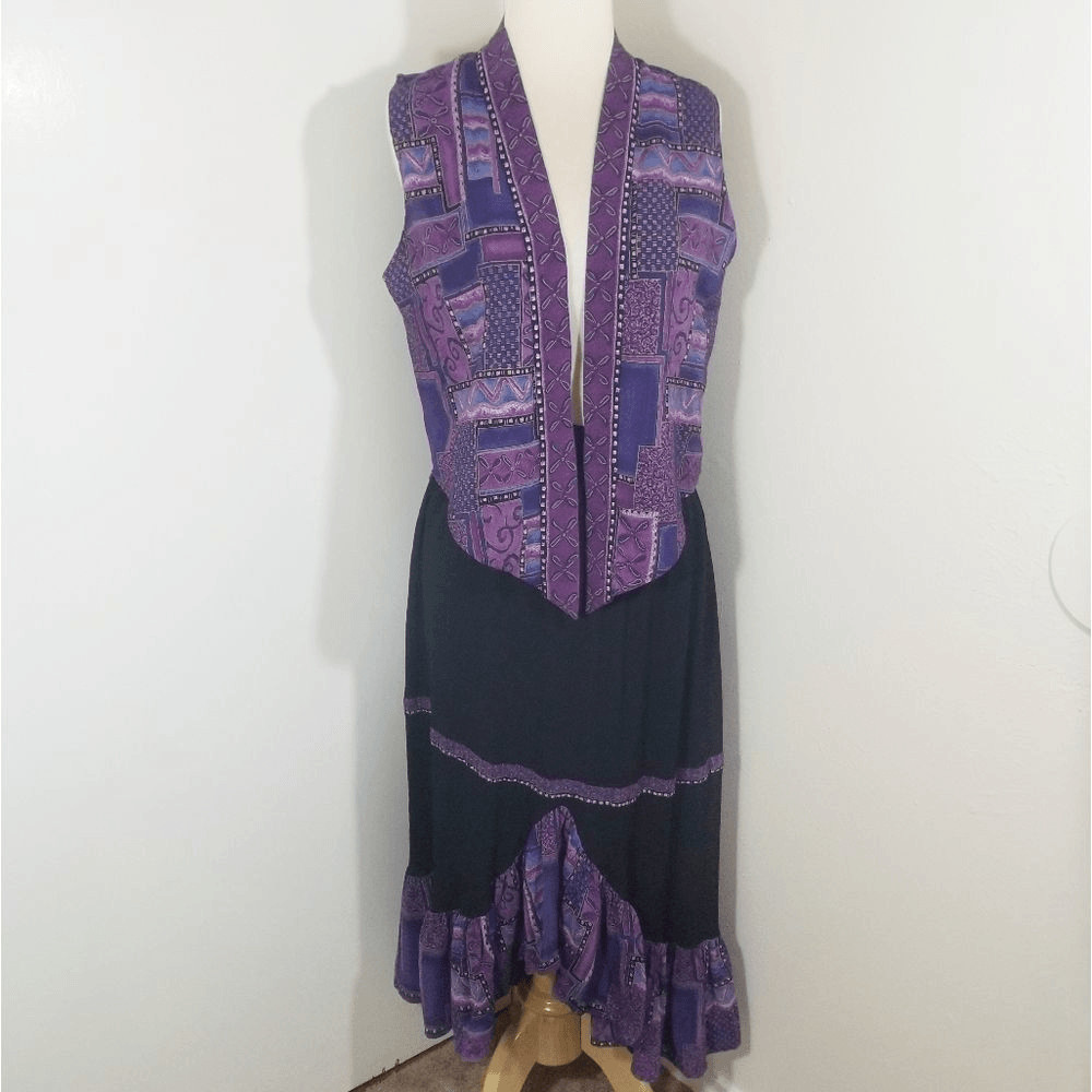 {Red Rock Reflections} SET: Patchwork  Skirt & Vest