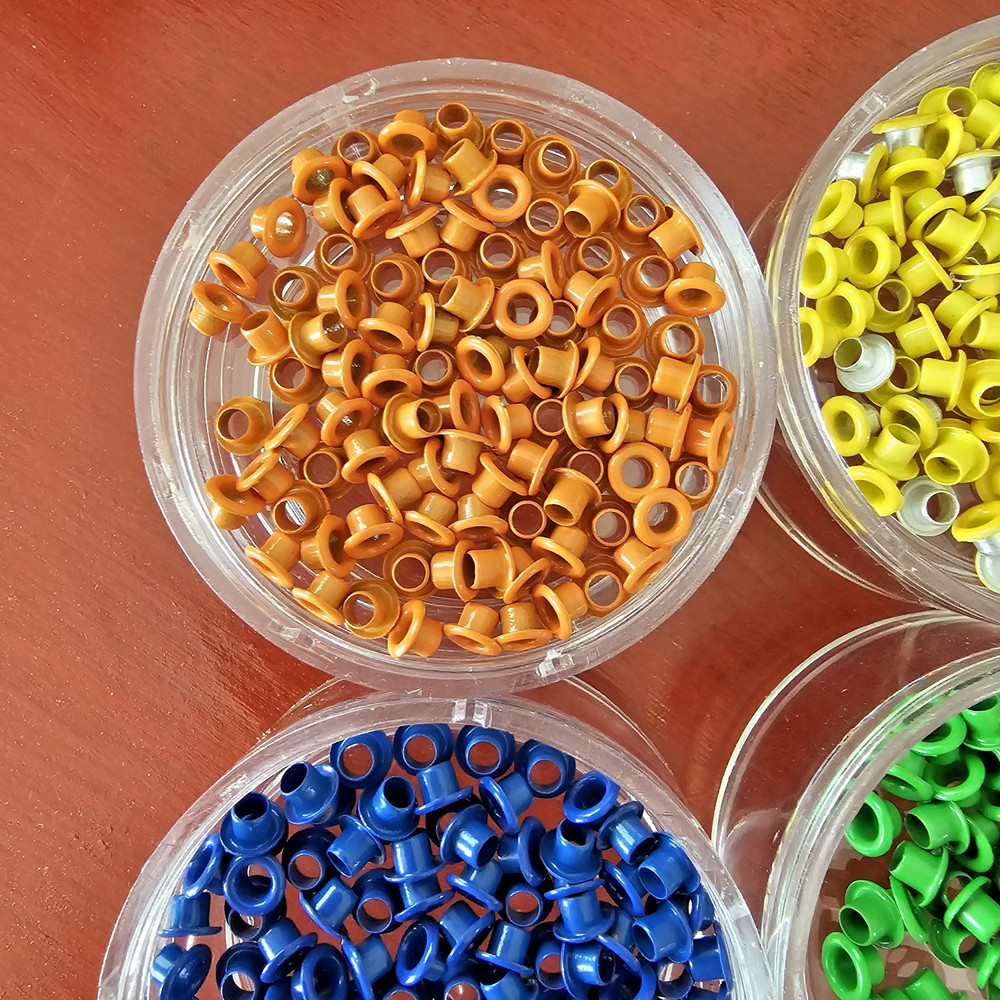 Approximately 500 Scrapbooking Journaling Tiny Eyelets With Organizer Craft Lot