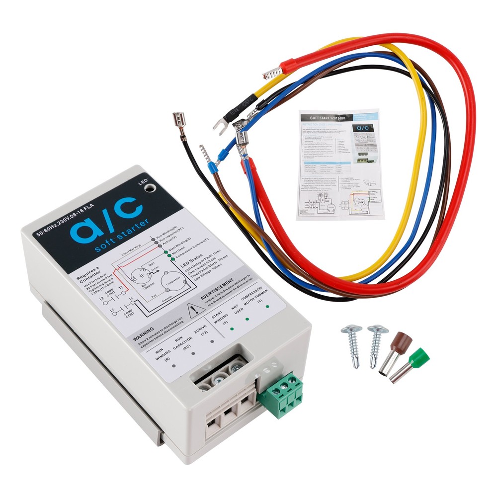 08-16A Soft Start Module For 1.75-3.5 Ton AC Units Reverse Motor Protection F1