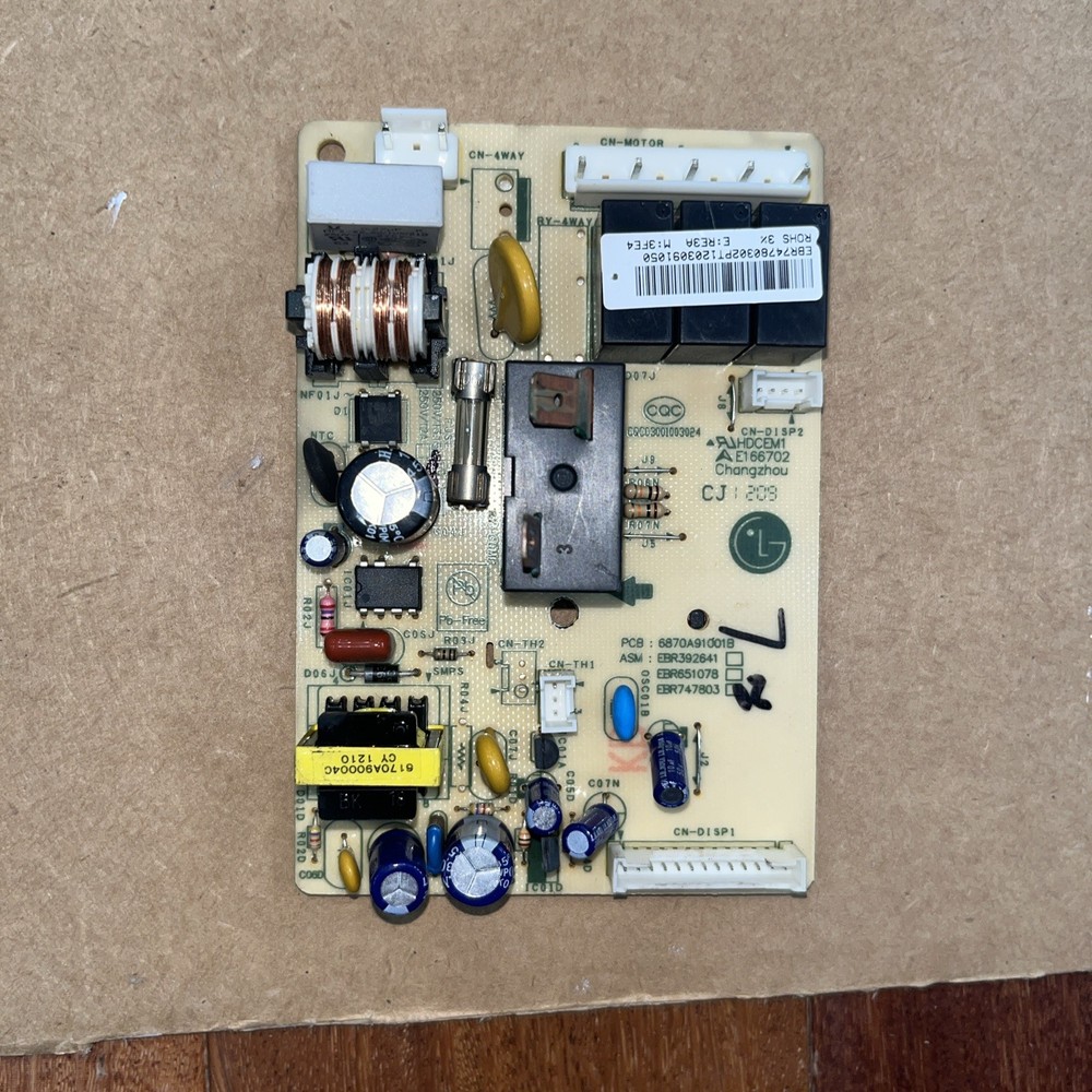 LG Air Conditioner Control Board  EBR74780303  6870A91001B-1  EBR392641