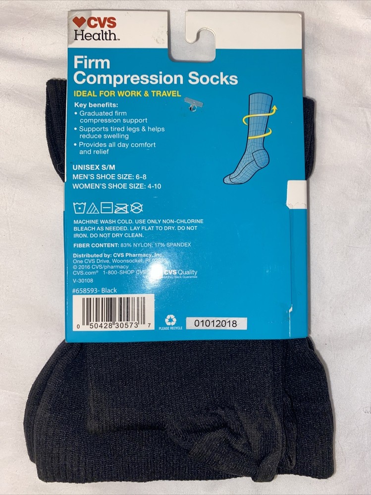 Firm Compression Socks CVS Health unisex S/M