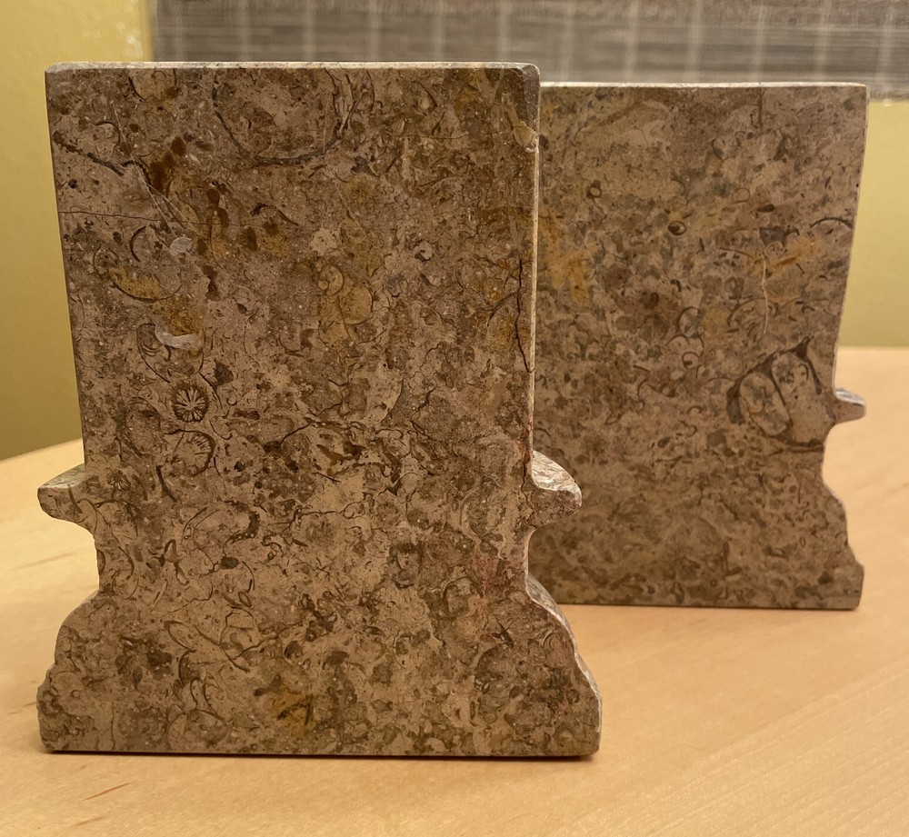 Pillar Shaped Solid Granite Bookends - Made in Pakistan