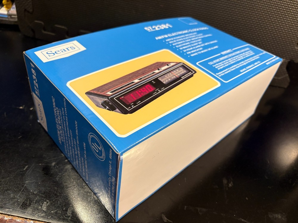 Sears Com Trek Alarm Clock - Empty custom design display box