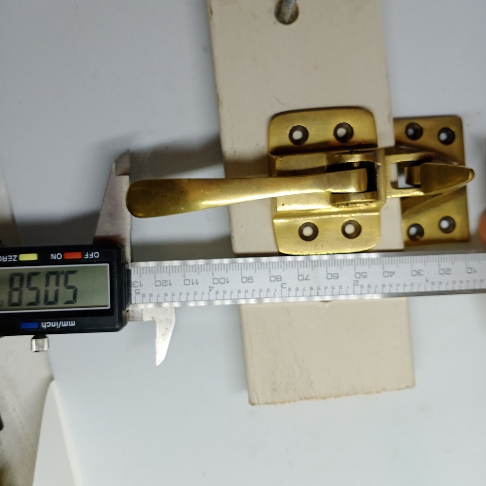 6 sets 1/2" offset Solid Brass Rare 5" Ice Box Catch Lever old style kitchen