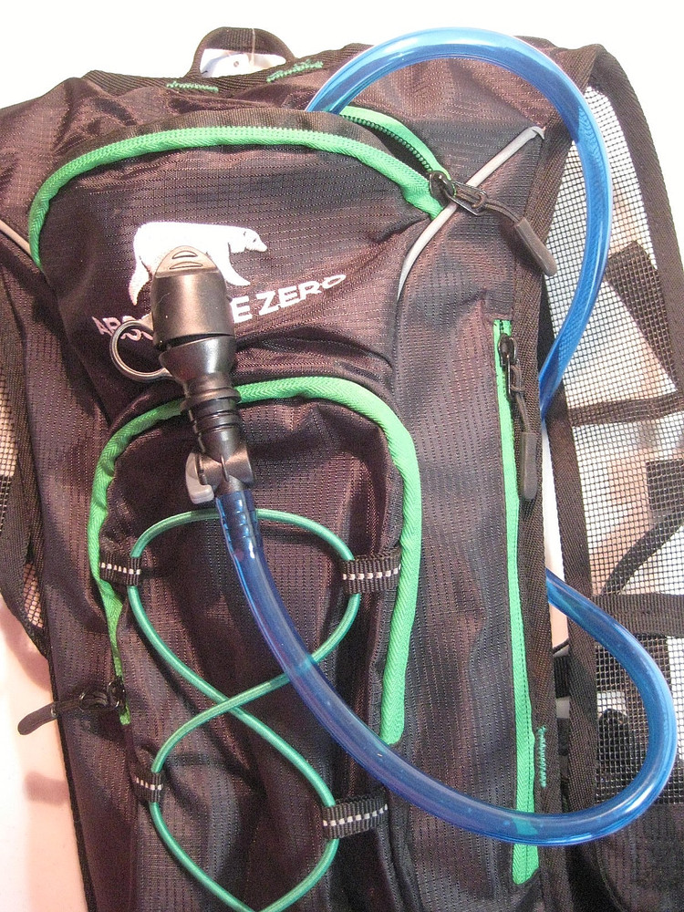 NEW- ABSOLUTE ZERO with 2 Zipper Pockets- 2 Liter Capacity Hydration Backpack