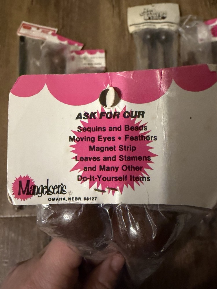 Vintage Macrame Dowel Rod With Knobs, Lot 6 Package new But Open Packing