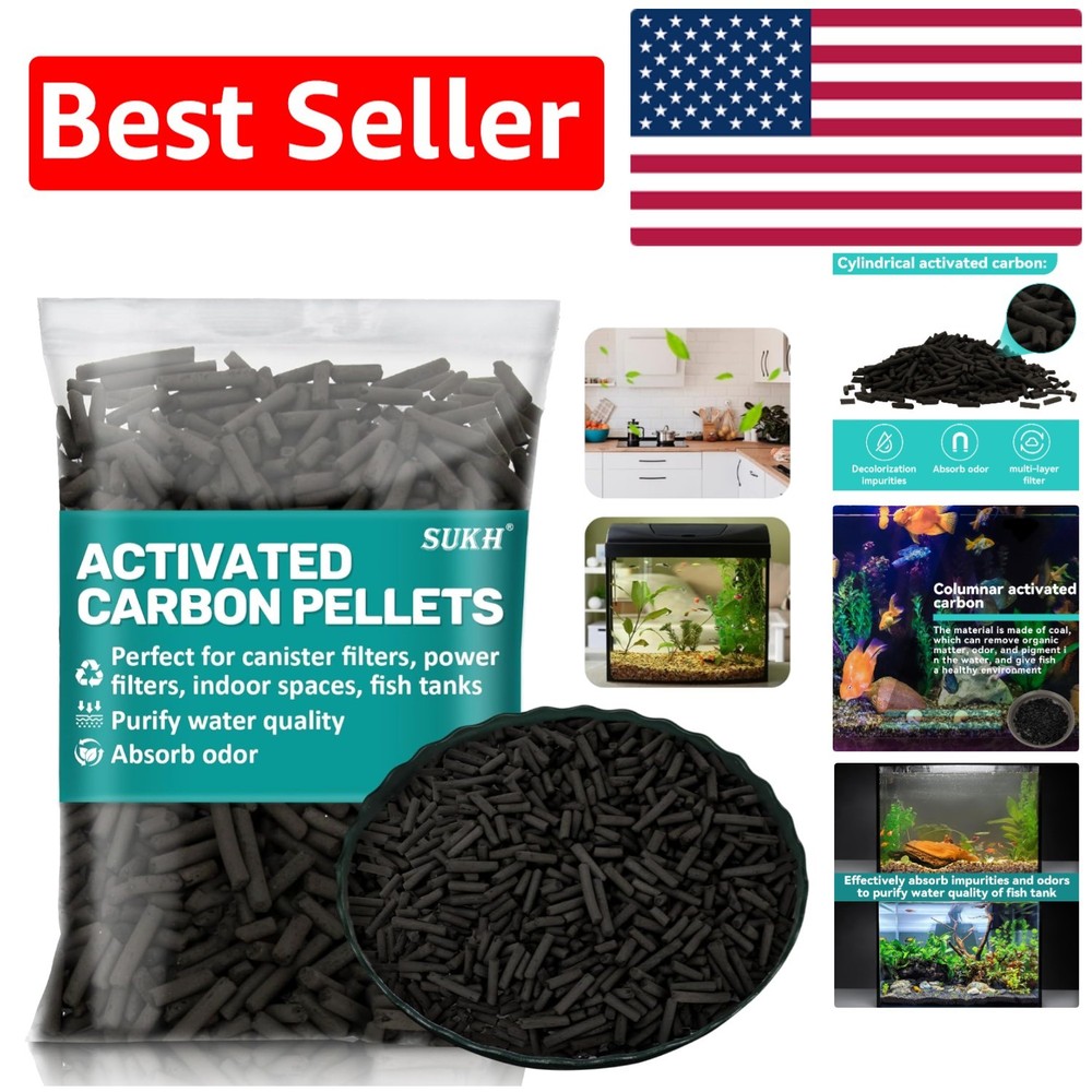 1.9 lbs Activated Carbon Pellets - Superior Odor & Impurity Removal for Fish