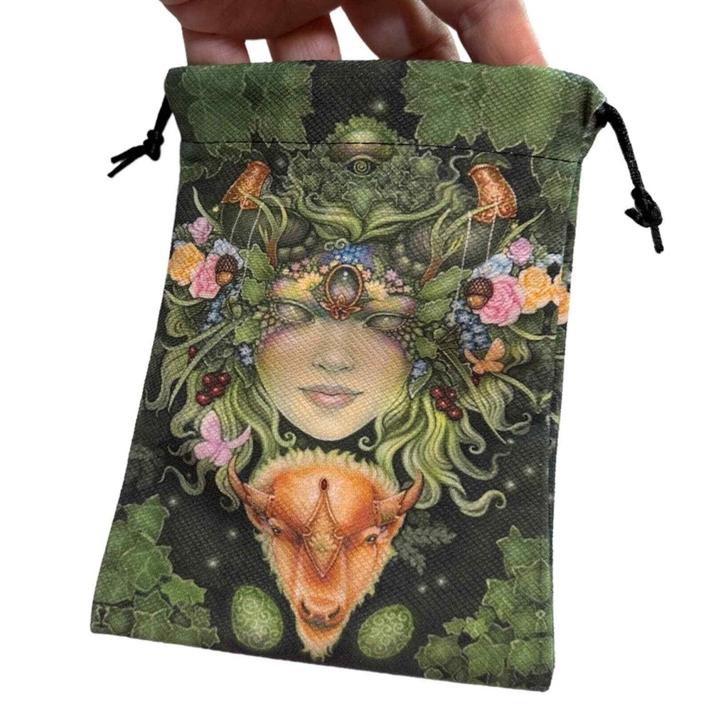 Forest Goddess Tarot Drawstring Bag