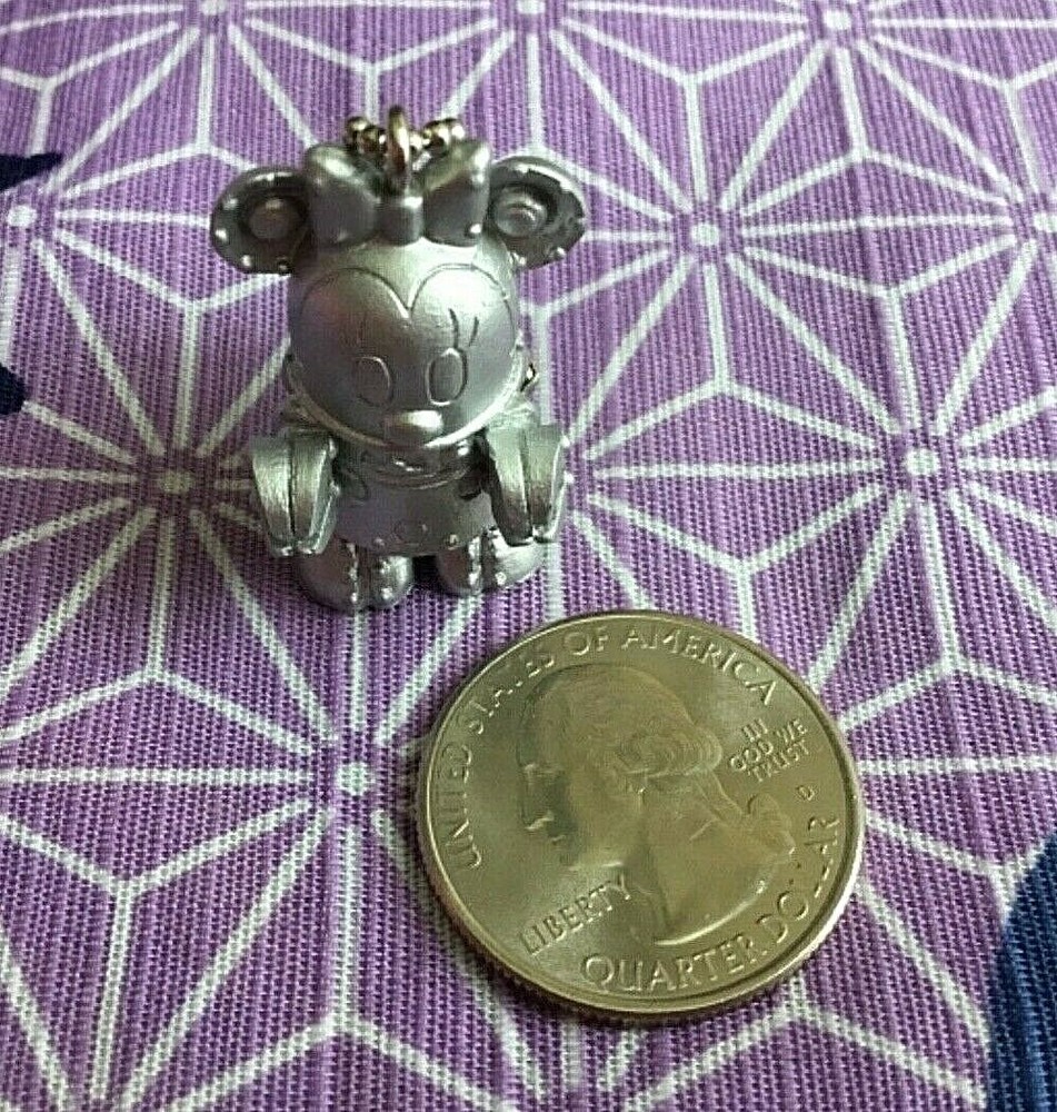 MINNIE MOUSE SILVER COLORED ROBOT TINY CAPULE FIGURE FROM JAPAN DISNEY