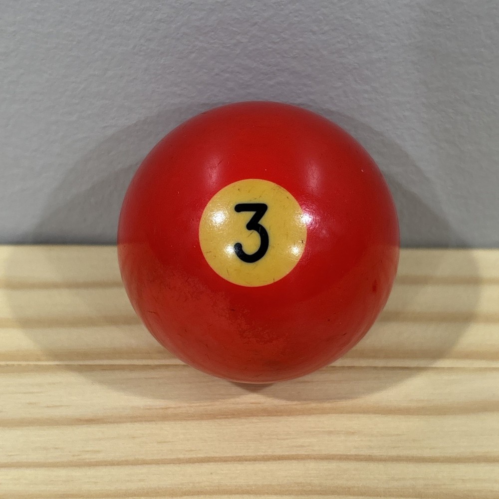 Red Solid #3 Replacement Billiards Pool Ball 2-1/4”