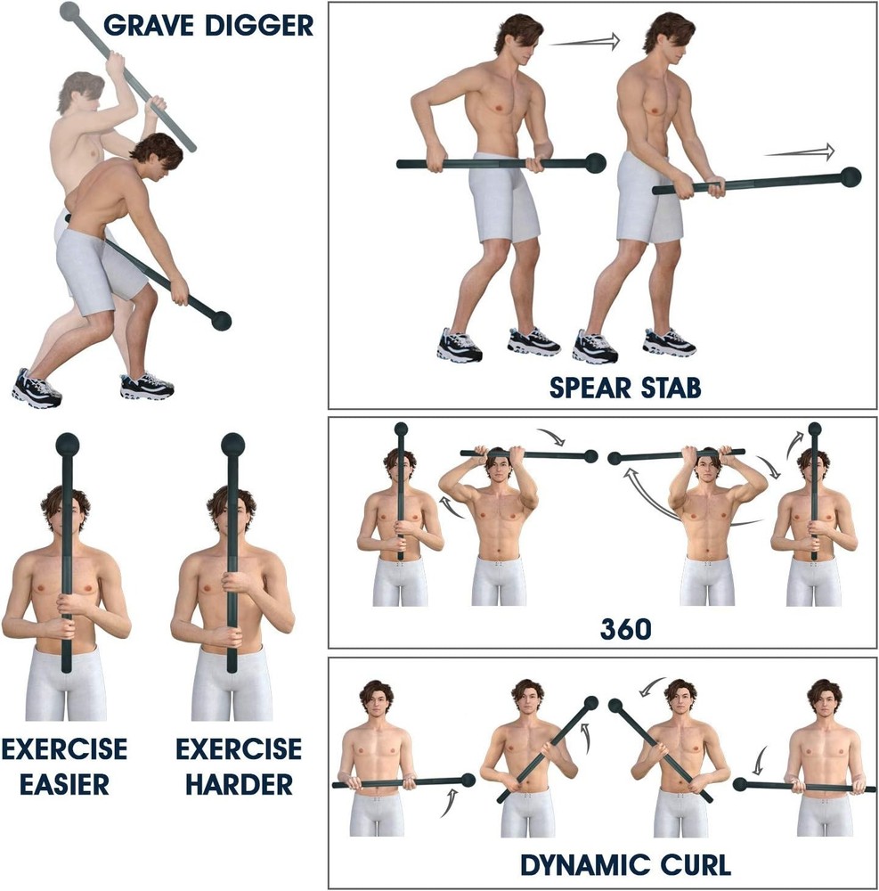 Steel Mace Bell for Strength Training, Support Full Body, Muscles, Shoulder, ...