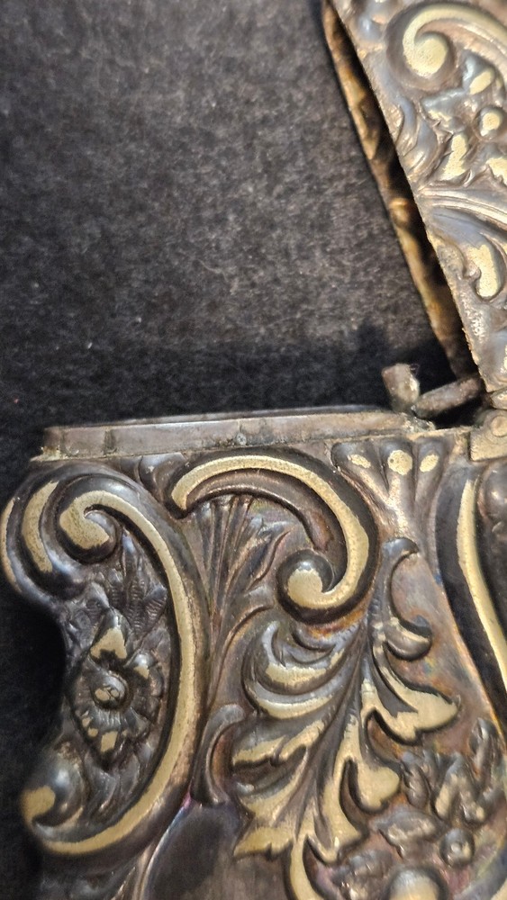 Victorian Match Safe Silver Plated Antique Engraved Eric Beautiful !
