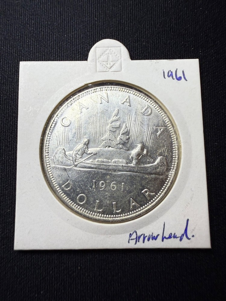 1961 Arrowhead Canada Silver Dollar Coin