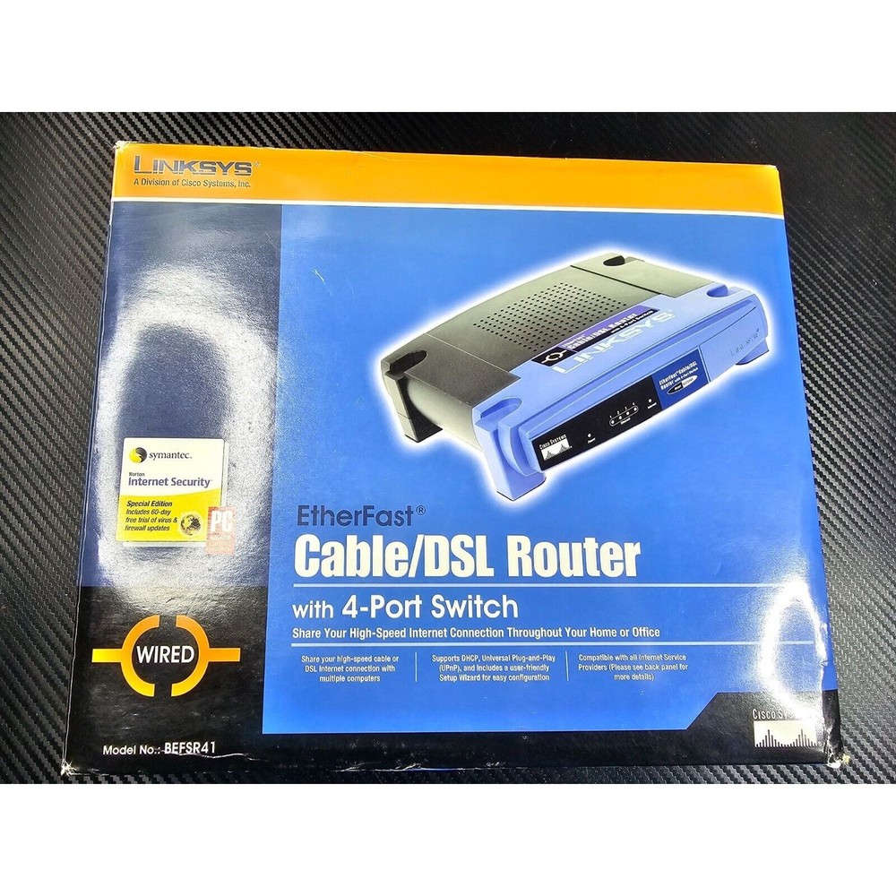 Linksys EtherFast 4-Port Cable/Dsl Wired Router BEFSR41