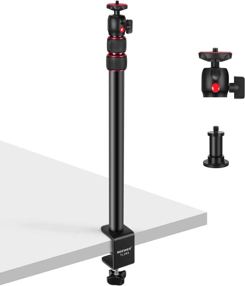 NEEWER Extendable Camera Desk Mount Table Camera Light Stand with Ball Head