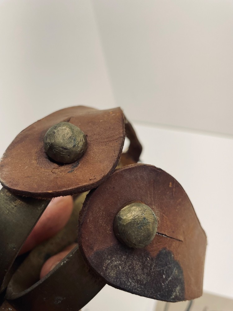 antique hand forged brass spurs