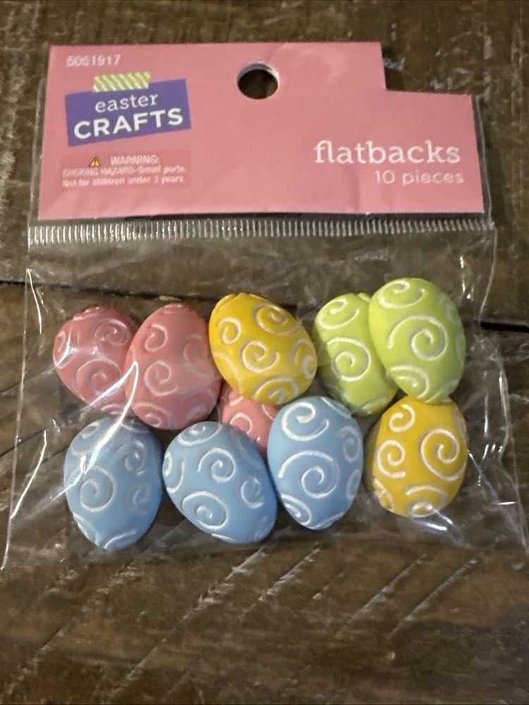 EASTER CRAFTS EASTER EGG FLATBACKS 10 PCS CERAMIC EASTER EGGS 3D
