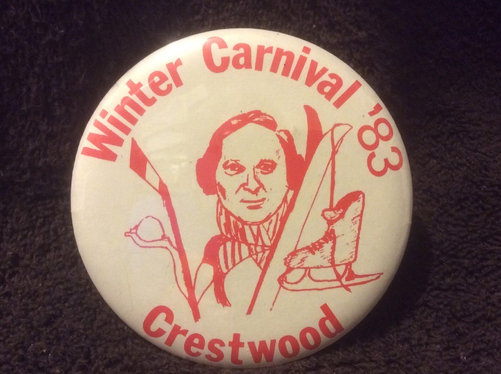 Crestwood Winter Carnival Pinback Button 1983