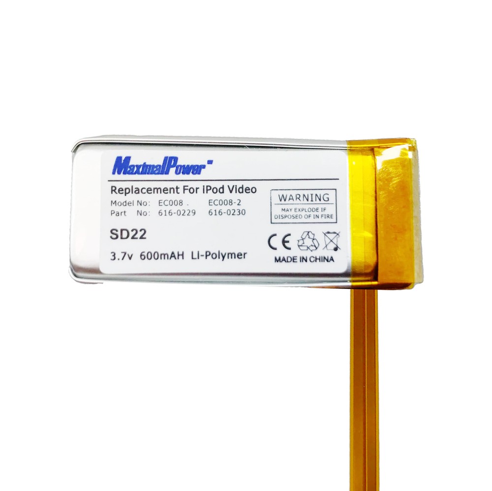 MaximalPower Replacement Battery for Apple iPod Video/ Classic 30GB