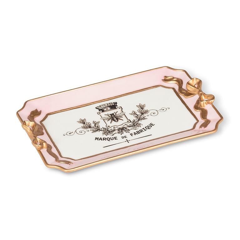 Small Rectangle With Bow Detail Tray