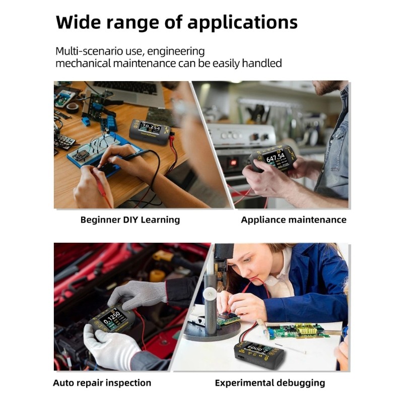 Multimeter Temperature Resistance Voltage Continuity Multitester High Precisions