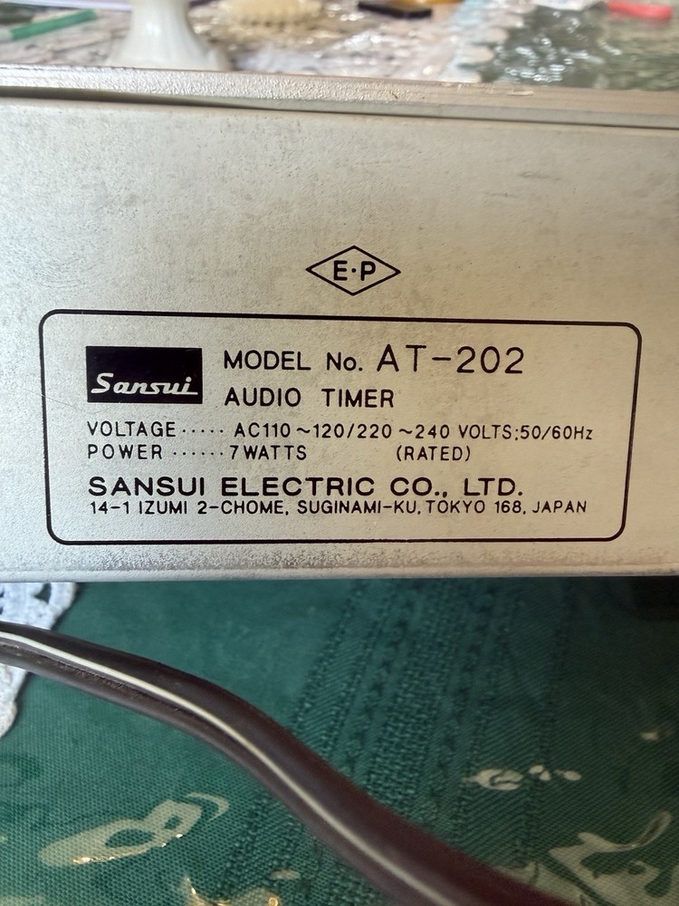 SANSUI AUDIO PROGRAM TIMER MODEL AT-202 Silver