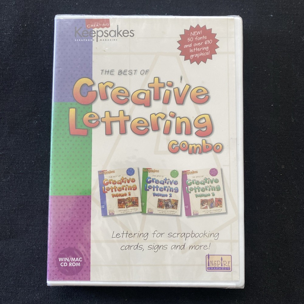 CREATIVE LETTERING COMBO - Keepsakes WIN/MAC CD-ROM 1999 2000 FREE SHIP