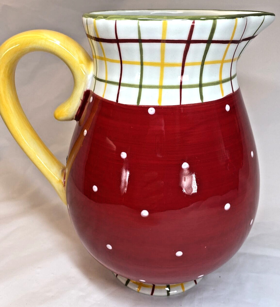 Roscher & Co. Earthenware “Harmony Collection” Footed 2 Quart Pitcher