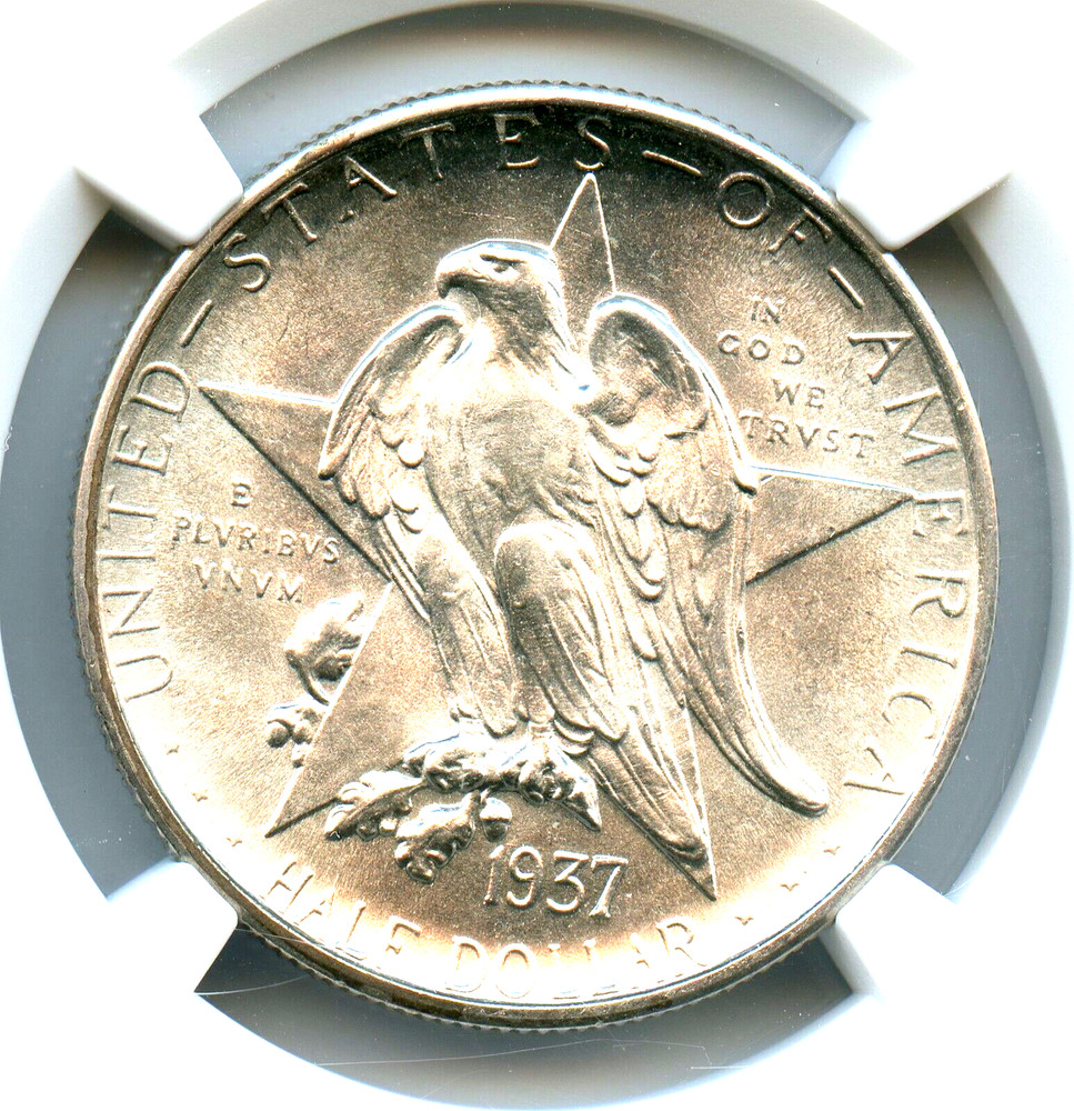 1937-D Texas Silver Commemorative, NGC MS66+
