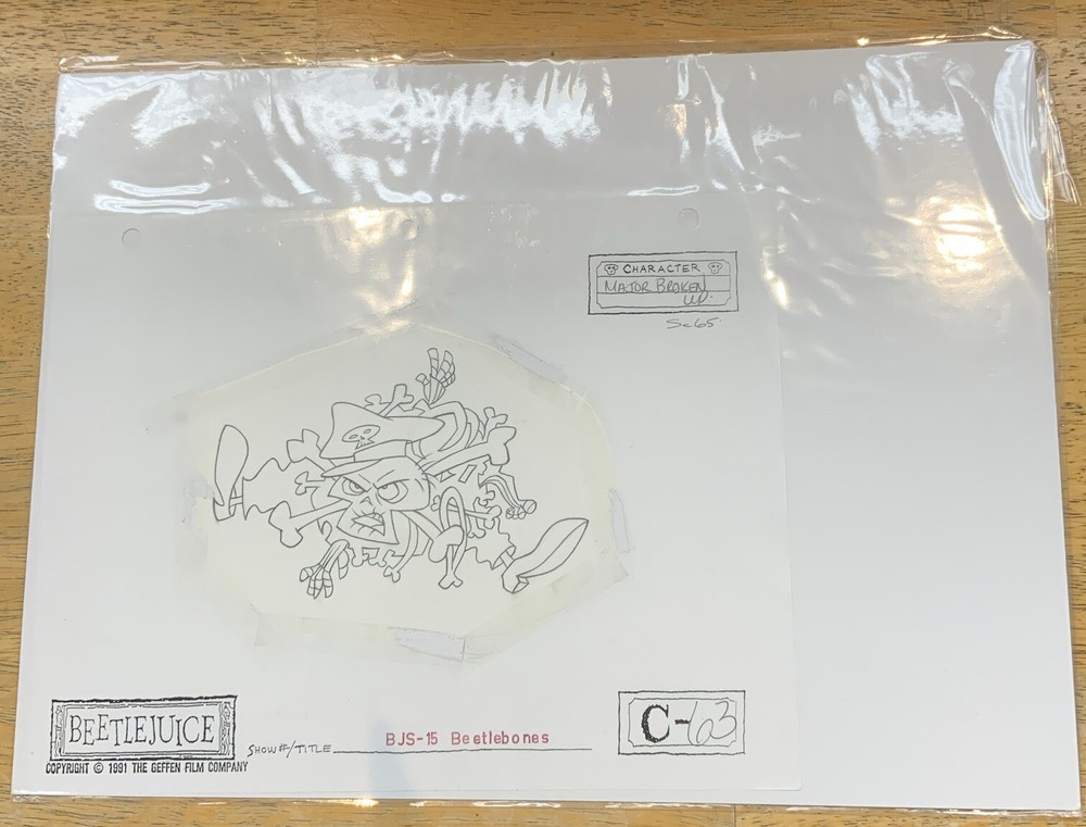 Beetlejuice 1991 Production Hand Drawn Model Drawing
