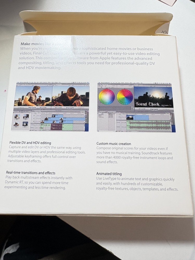 Apple Final Cut Express HD MA261Z/A Version 3.5 Software Bundle Video Editing,