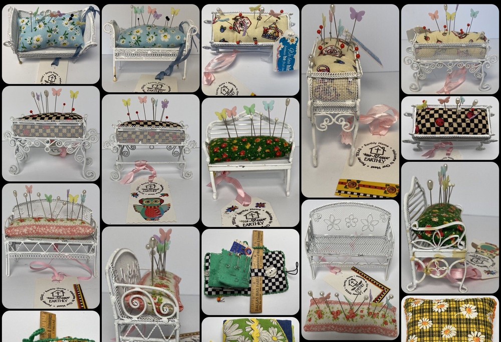 2pc Sewing Pin cushions Shoe + Pillow (36 Ab)