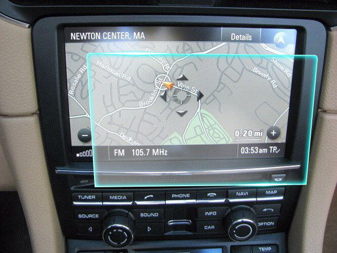 Crystal Clear Screen Protector for 2013 Porsche 911 Vehicle Navigation