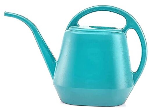 Plastic Watering Can, Bright Blue, 1-Gallon
